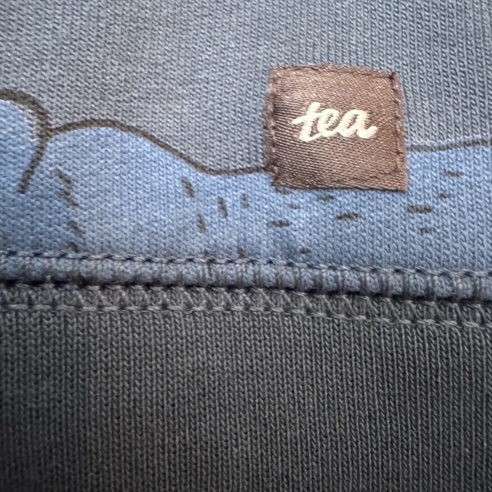Tea Collection Boys Crew Sweatshirt Blue Bears 12 Excellent preowned condition - Picture 3 of 7